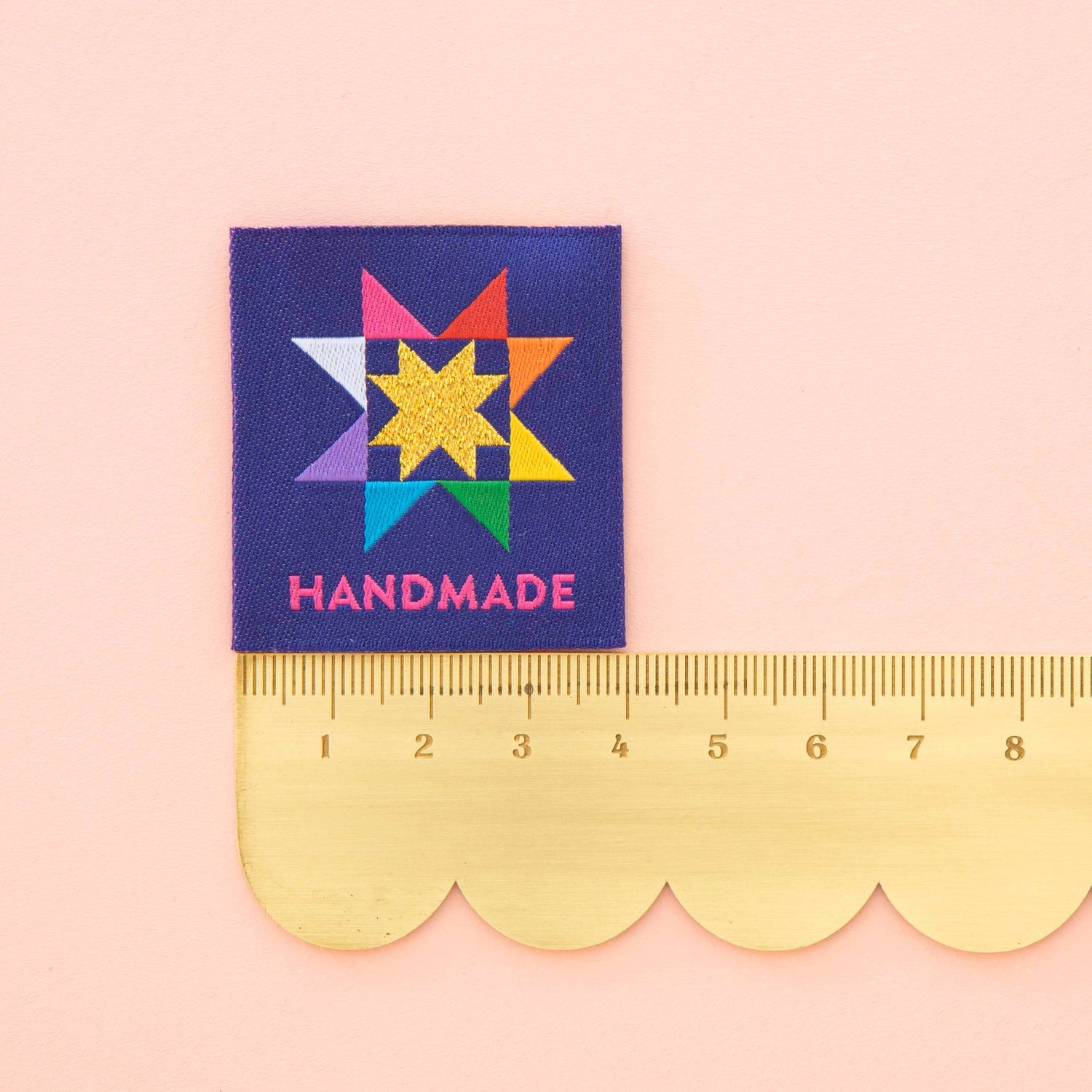 Handmade Quilt Star Large Woven Sewing and Quilting Labels