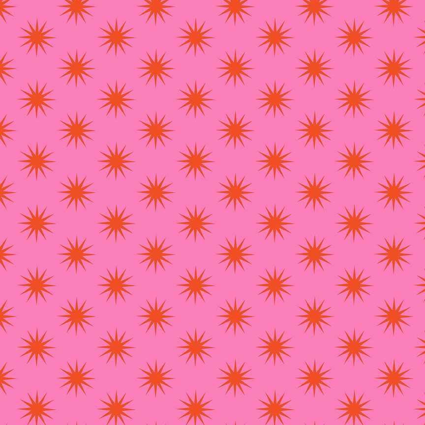 TICKET TO RIDE || Stars Azalea || Cotton Quilting Fabric || Half Yard