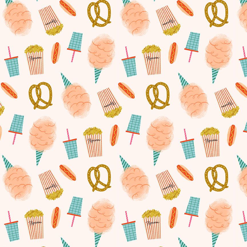 Preorder TICKET TO RIDE || Snacks Pearl || Cotton Quilting Fabric