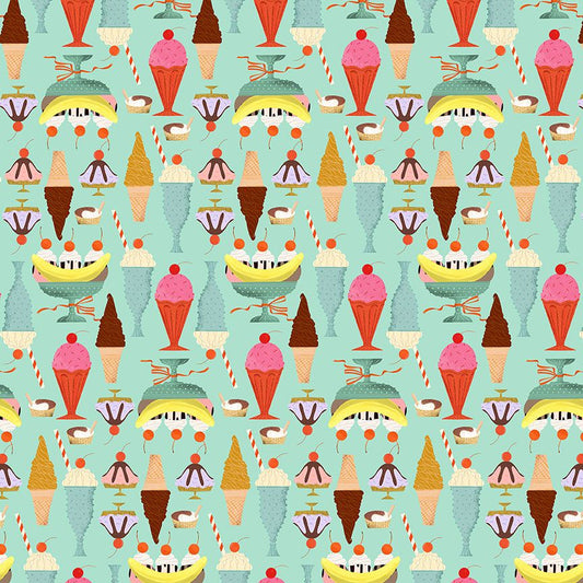 Preorder TICKET TO RIDE || Scoops Opal || Cotton Quilting Fabric