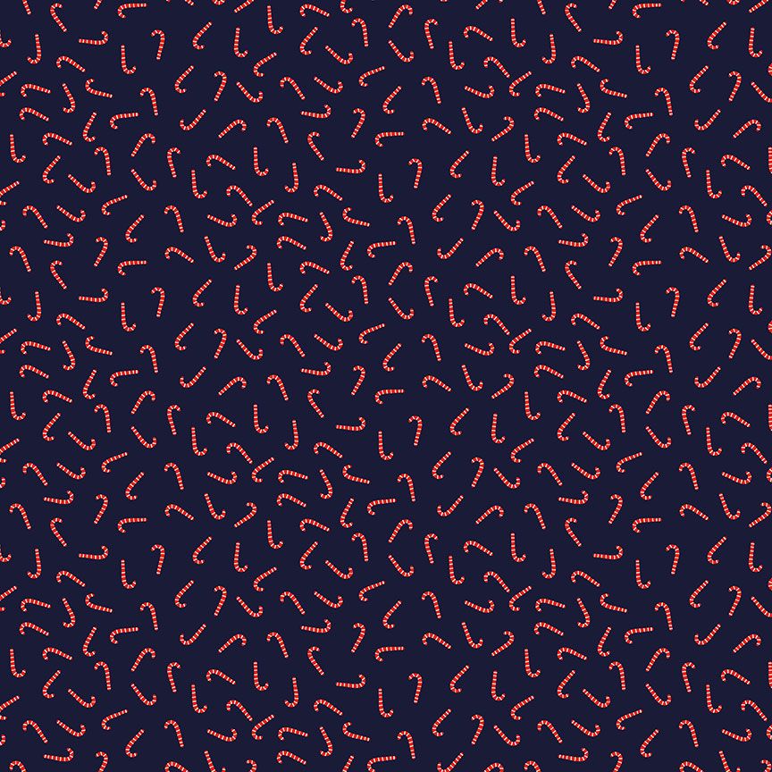 Cat’s Pajamas || Candy Canes || Cotton Quilting Fabric Half Yard