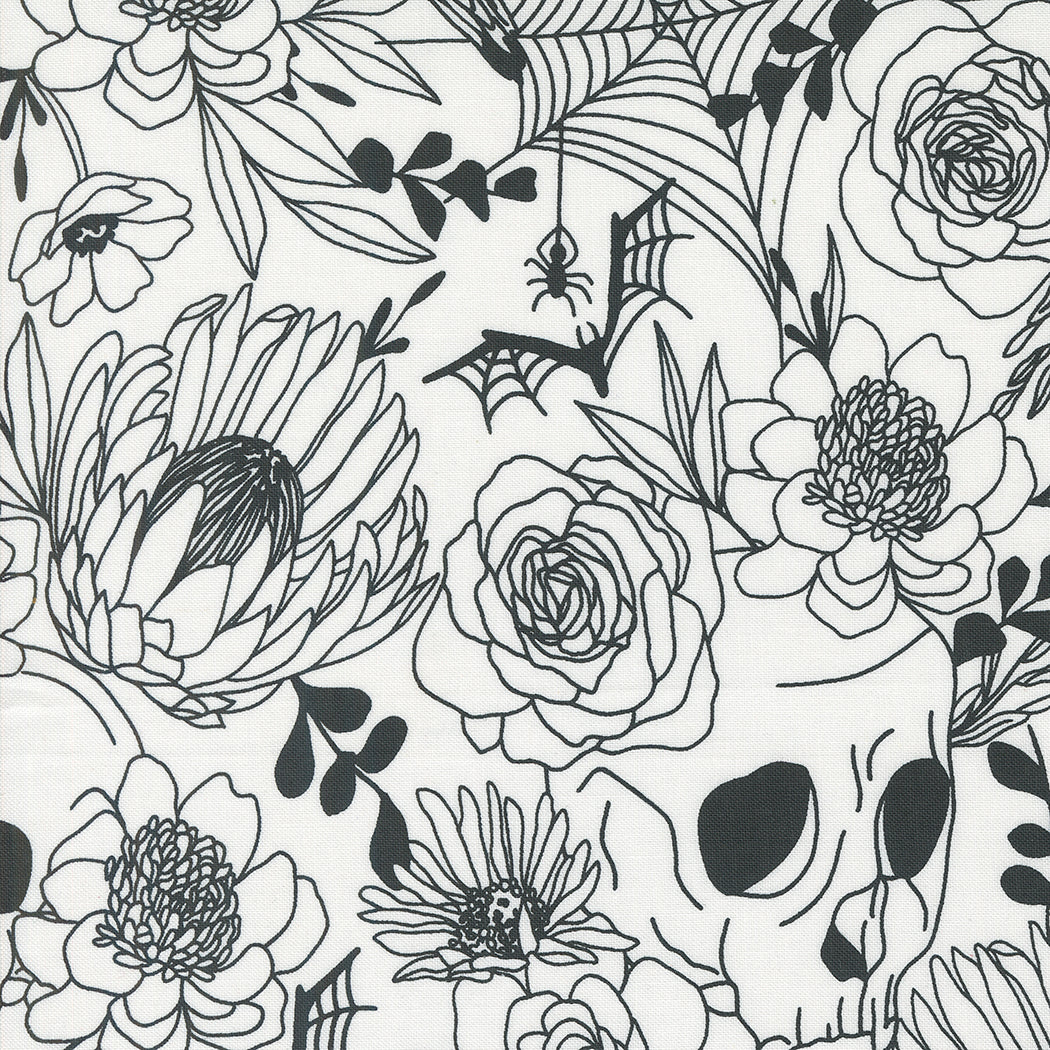 Noir || Haunted Garden Ghost || Cotton Quilting Fabric || Half Yard Default Title