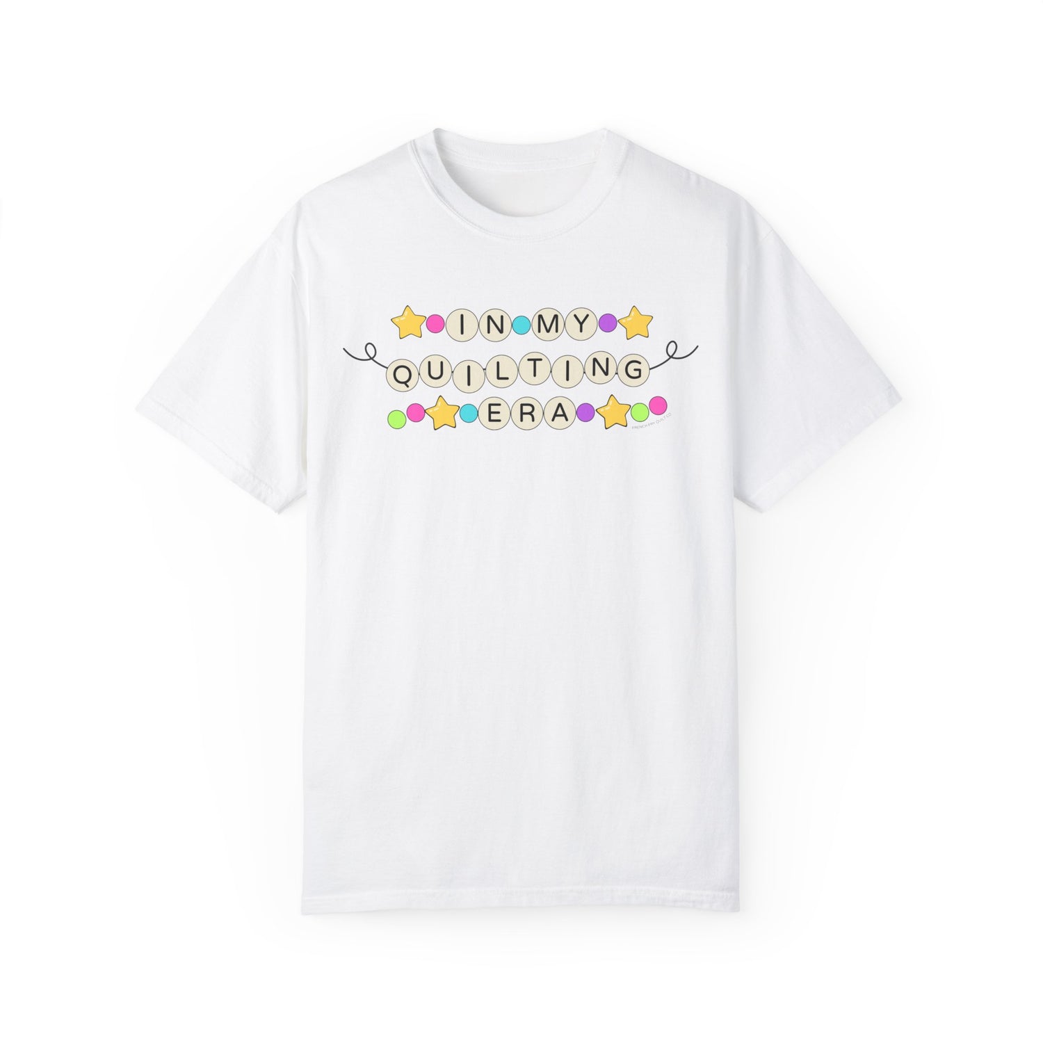 "In My Quilting Era" Unisex Garment-Dyed T-shirt White