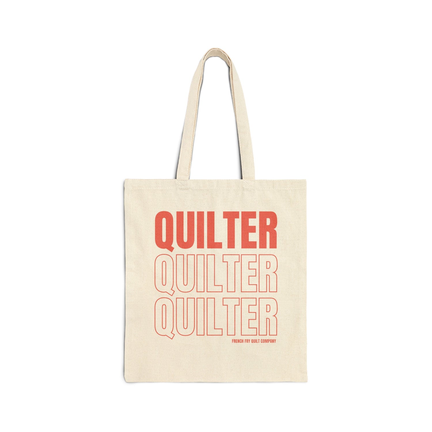 "Quilter" Cotton Canvas Tote Bag Natural 15" x 16"