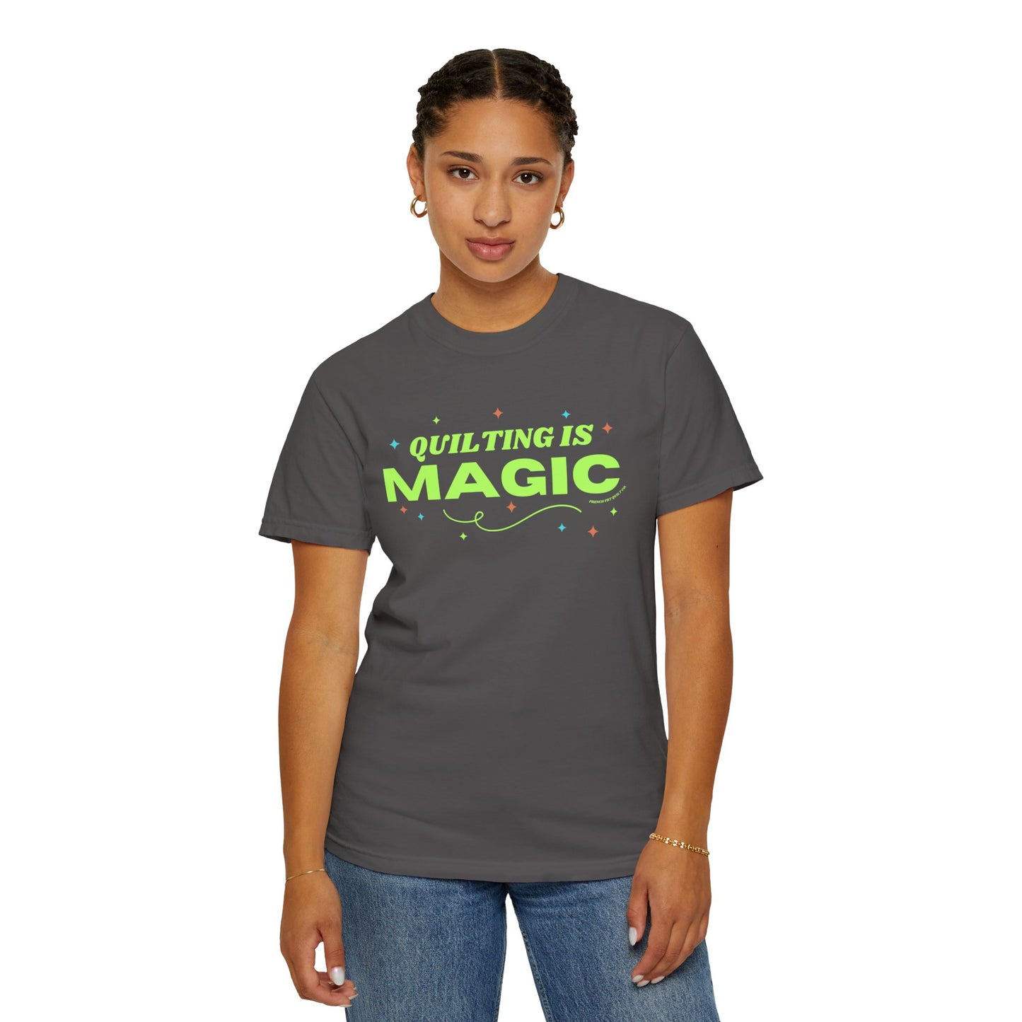 "Quilting Is Magic" Unisex Garment-Dyed T-shirt