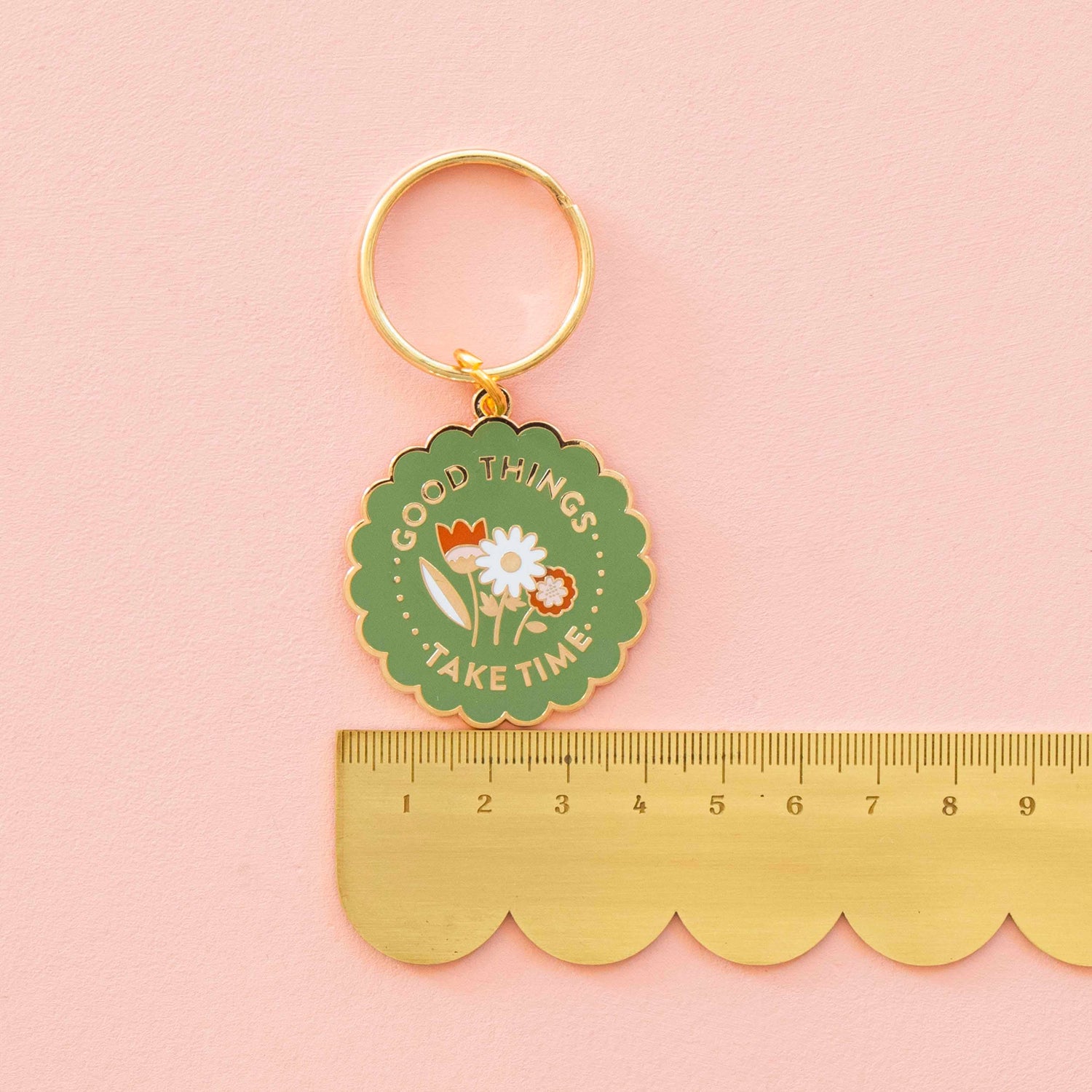 Good Things Take Time Keychain
