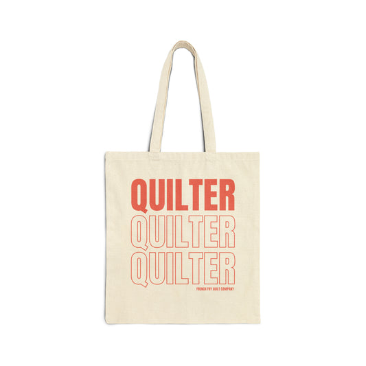 "Quilter" Cotton Canvas Tote Bag