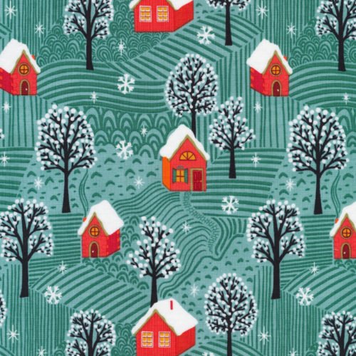 Winter Wonderland|| Cozy Christmas || Organic Cotton Quilting Fabric || Half Yard