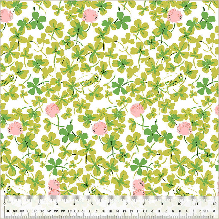 Heather Ross Studio Edit || Cricket Clover Pink || Cotton Quilting Fabric