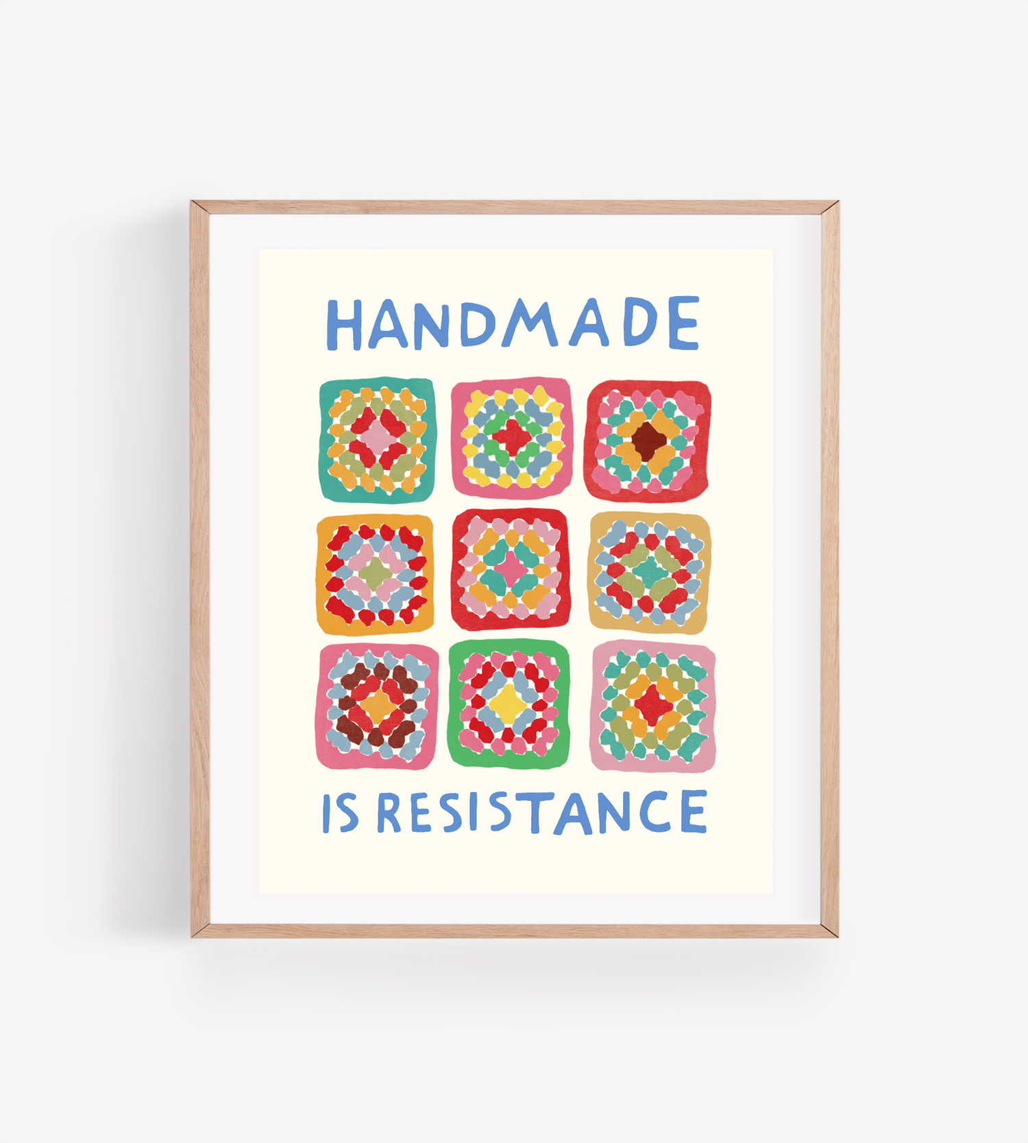 Handmade is Resistance Art Print (Color Variations): Yellow and Red / 8x10"