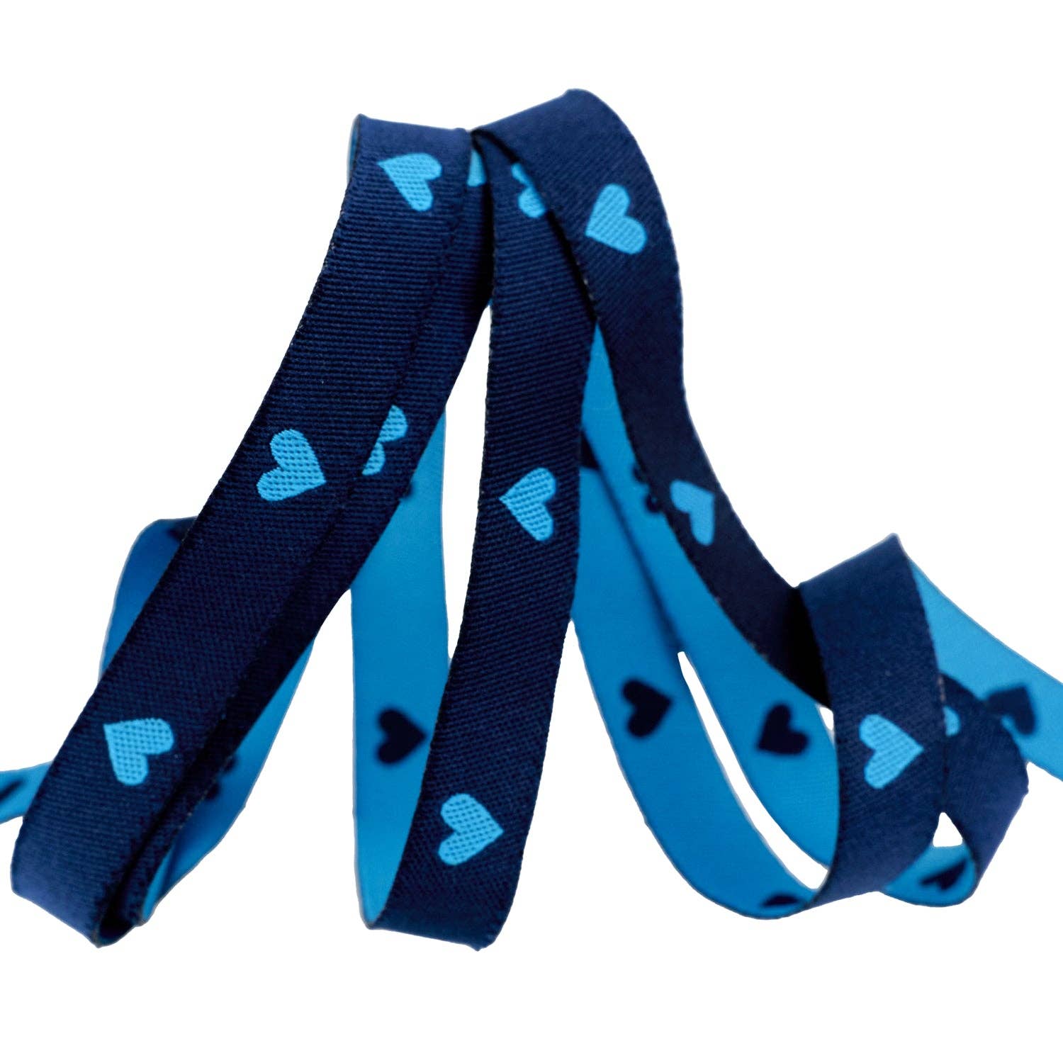 Hearts and Sparks - Hearts in Bright Blue - 3/8" width - by Melody Miller - BTY