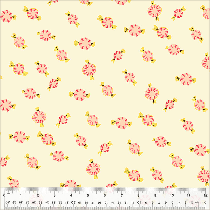 Heather Ross Studio Edit || Peppermint Candies Cream || Cotton Quilting Fabric