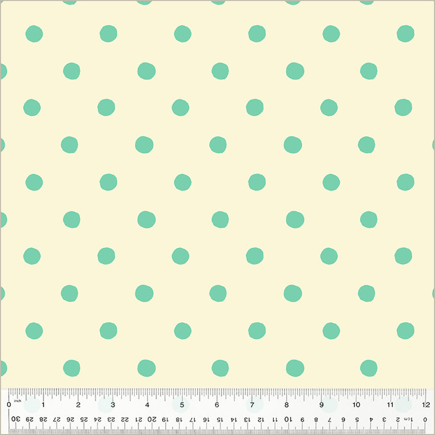 Heather Ross Studio Edit || Dots Aqua || Cotton Quilting Fabric