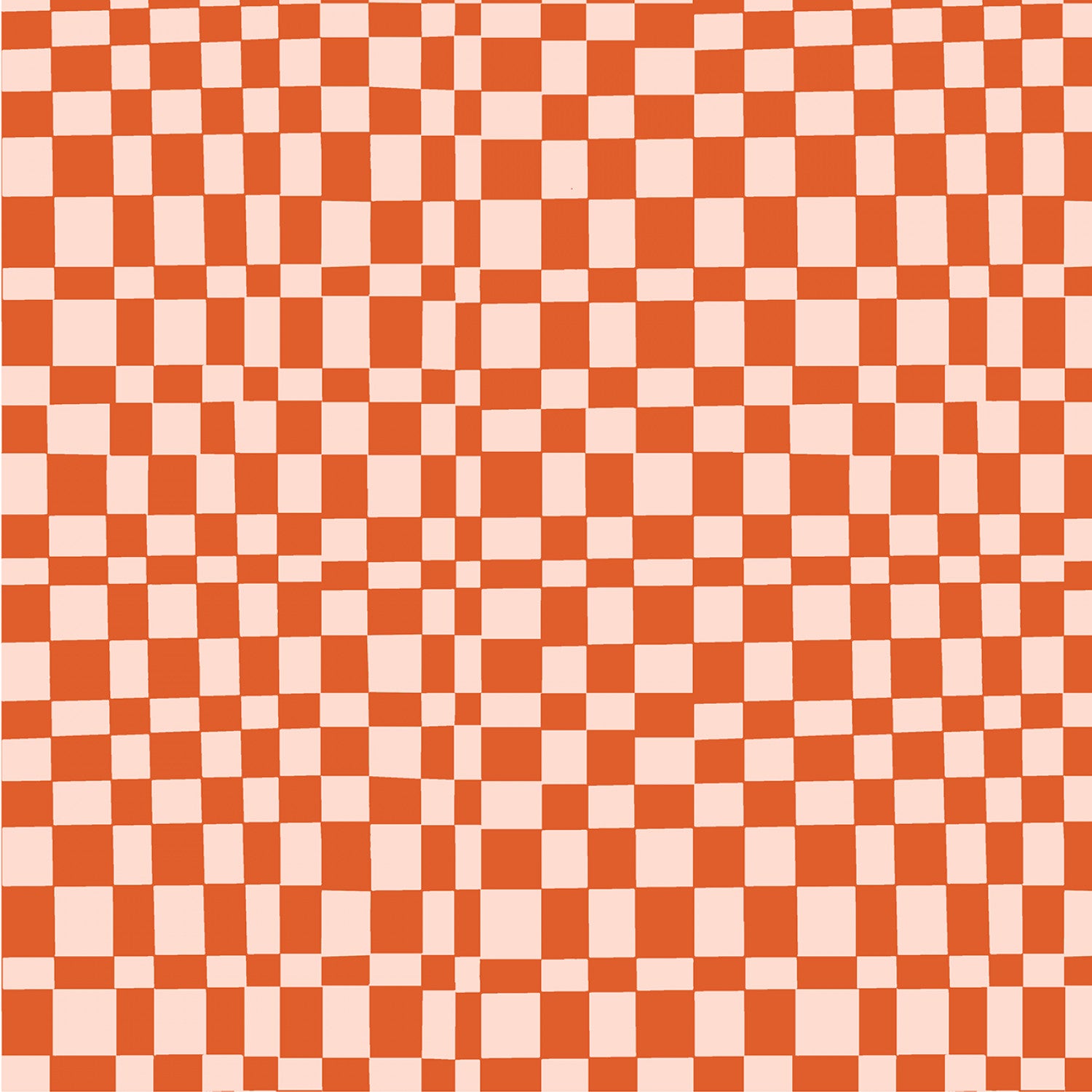 Kaleidoscope | Checker Mandarin/Blush | Cotton Quilting Fabric