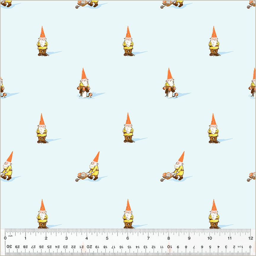 PREORDER Heather Ross Studio Edit || Gnomes Blue || Cotton Quilting Fabric