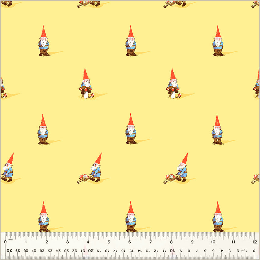 Heather Ross Studio Edit || Gnomes Yellow || Cotton Quilting Fabric