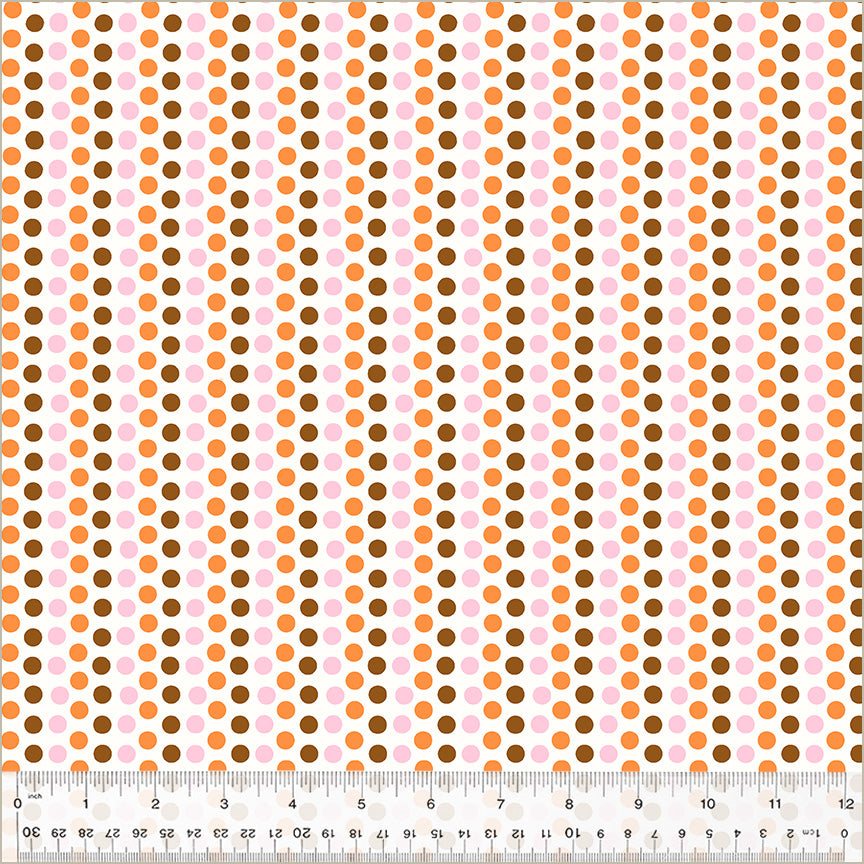 Heather Ross Studio Edit || Dots Pink & Orange || Cotton Quilting Fabric