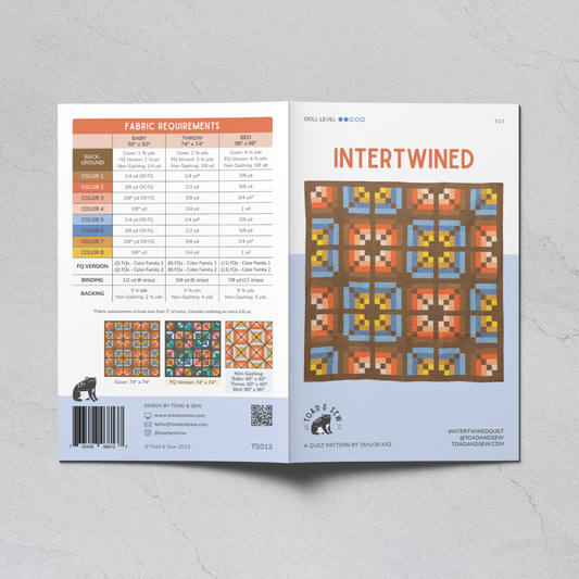 Intertwined - Printed Quilt Pattern | Toad & Sew
