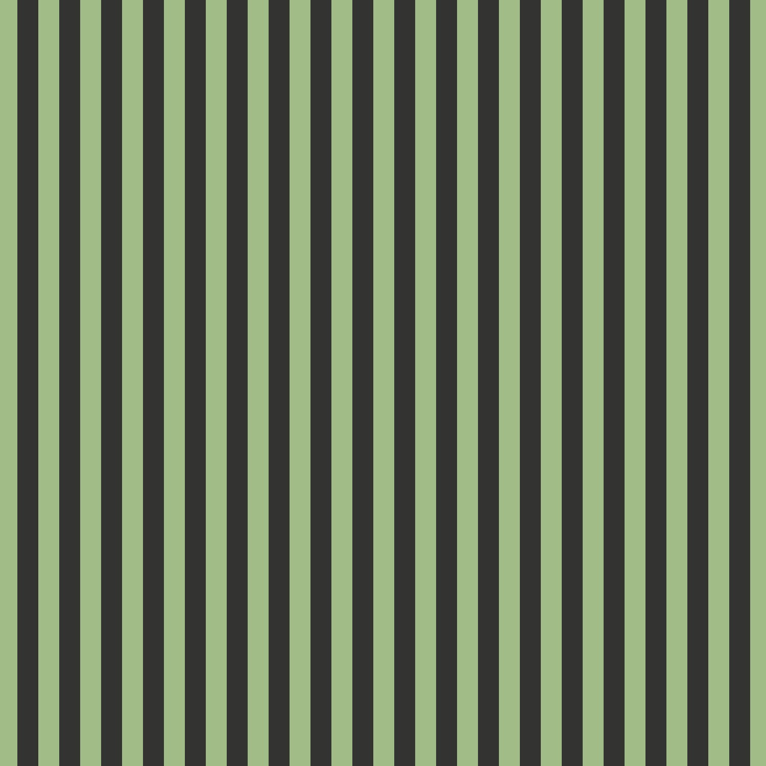 Halloween - Cabana Stripes - Green Fabric Half Yard