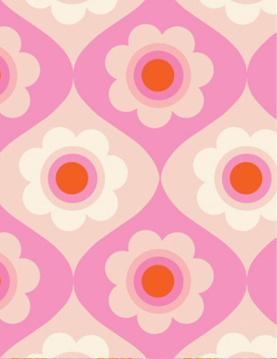 PREORDER TRINKETRY || Trinketry Floral Flamingo || Cotton Quilting Fabric