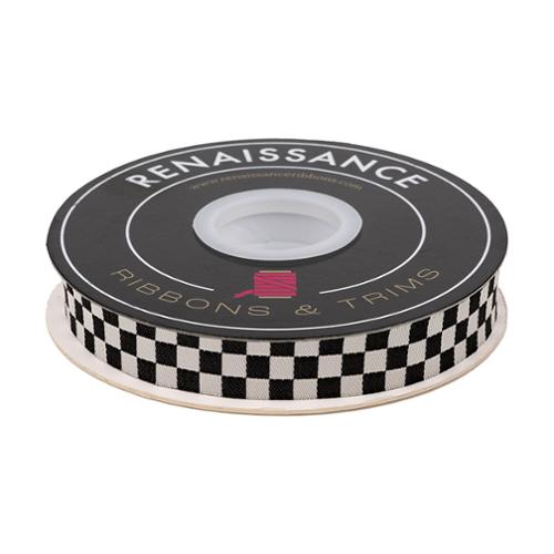 Designer Renaissance Ribbons: Checker 5/8" BTY
