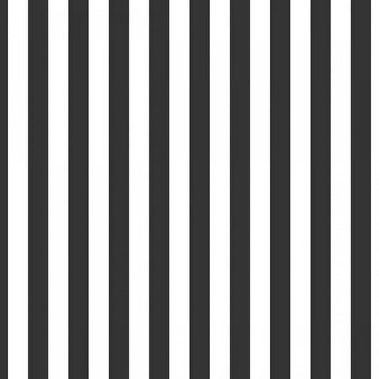 RBD Collection  || Half Inch Stripe Black || Cotton Quilting Fabric