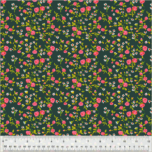 PREORDER Heather Ross by Hand || Pasture Mousy Floral || Cotton Quilting Fabric