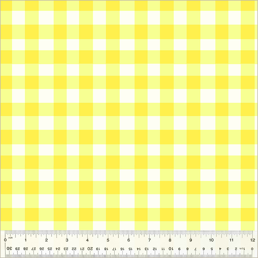 Heather Ross by Hand || Lemon Essential Gingham || Cotton Quilting Fabric