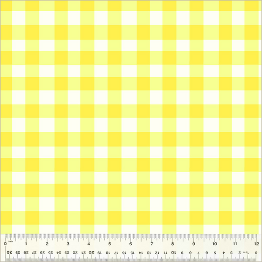 PREORDER Heather Ross by Hand || Lemon Essential Gingham || Cotton Quilting Fabric