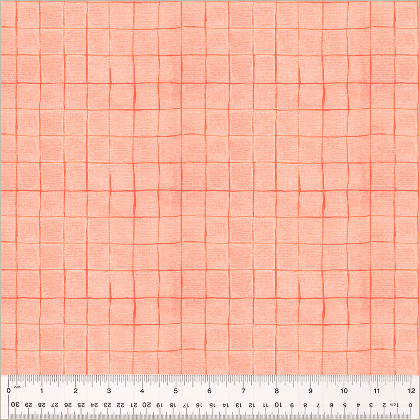 Heather Ross by Hand || Salmon Drawn Plaid || Cotton Quilting Fabric