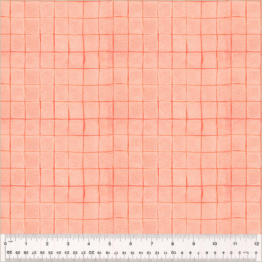 PREORDER Heather Ross by Hand || Salmon Drawn Plaid || Cotton Quilting Fabric