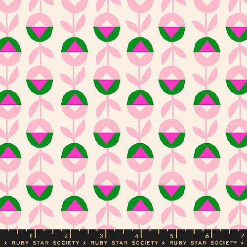 Eye Candy || Flower Chain Natural || Cotton Quilting Fabric