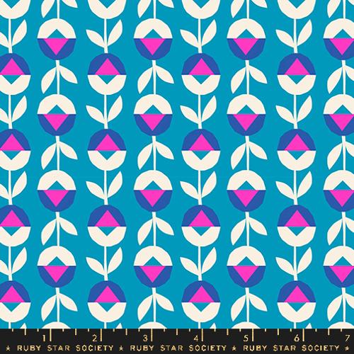 PREORDER Eye Candy || Flower Chain Cerulean || Cotton Quilting Fabric