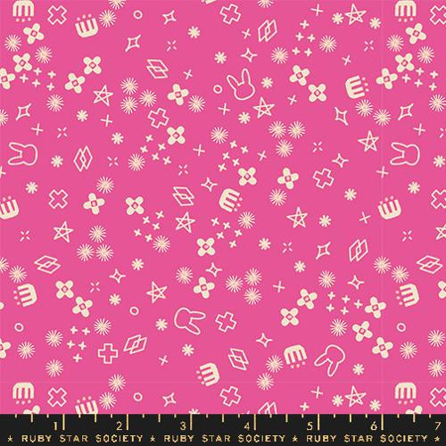 Woodland Park || Bunny Bloom Raspberry || Cotton Quilting Fabric