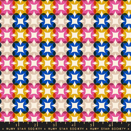 Woodland Park || Flower Plaid Blue Ribbon || Cotton Quilting Fabric
