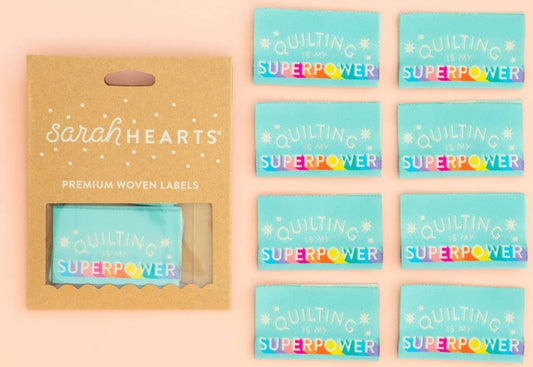 Quilting Is My Superpower Sewing Woven Clothing Label Tags