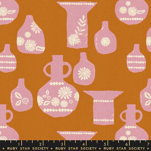 Vessel || Pots Earth || Cotton Quilting Fabric || Half Yard