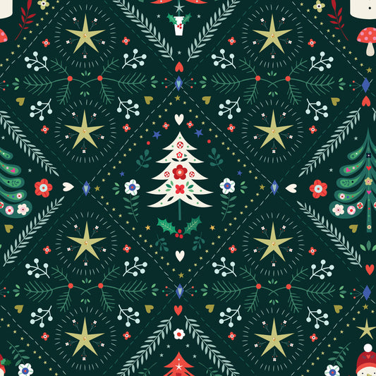 Nordic Noel || Christmas Lace || Cotton Quilting Fabric