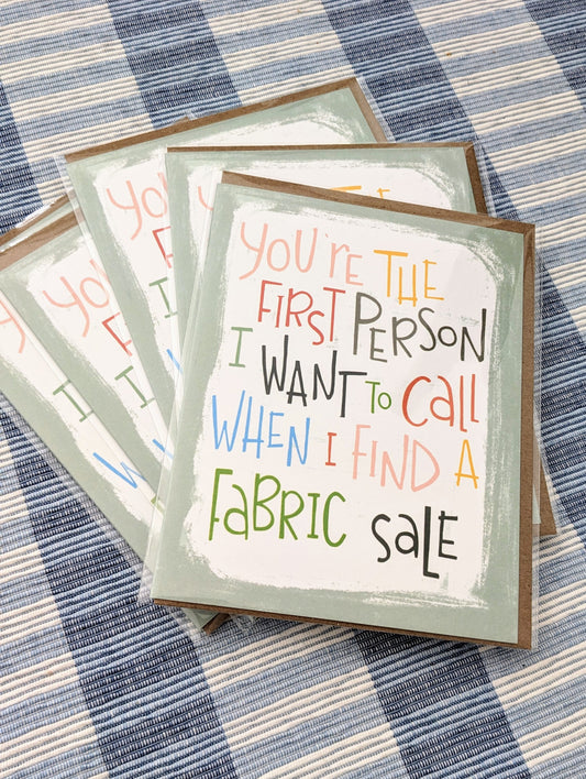 You're the First Person - Greeting Card