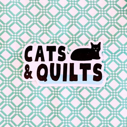 Cats & Quilts Vinyl Sticker