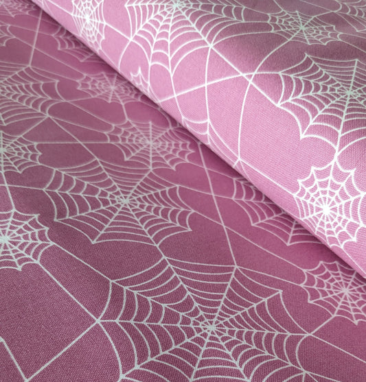 Hey Boo || Purple Haze Webs || Cotton Quilting Fabric