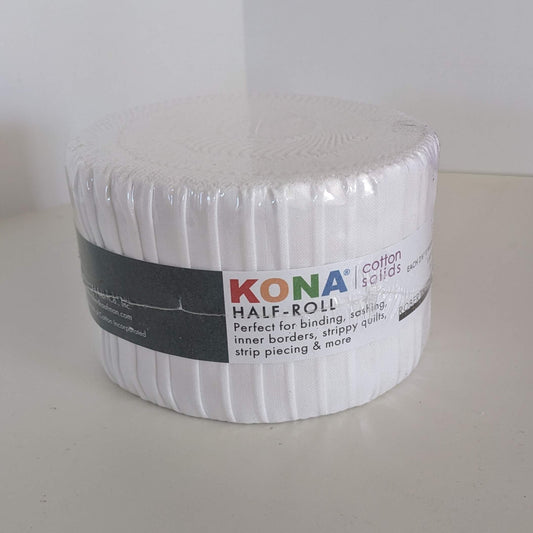 DESTASH || Kona Cotton HALF Roll-Up || WHITE