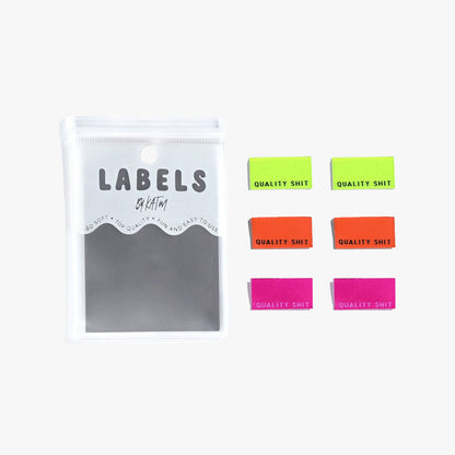 Quality Shit Woven Labels  || 6 Pack || Kylie and the Machine