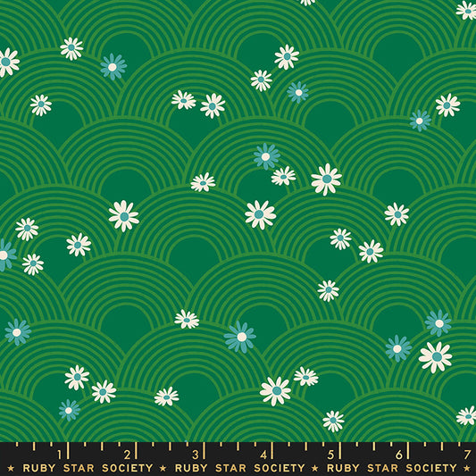 Rise and Shine || Meadow Evergreen || Cotton Quilting Fabric