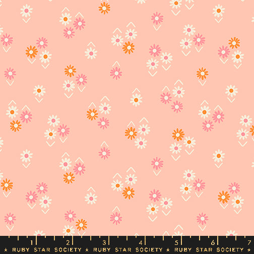 PREORDER JUICY || Baby Flowers Peach || Cotton Quilting Fabric