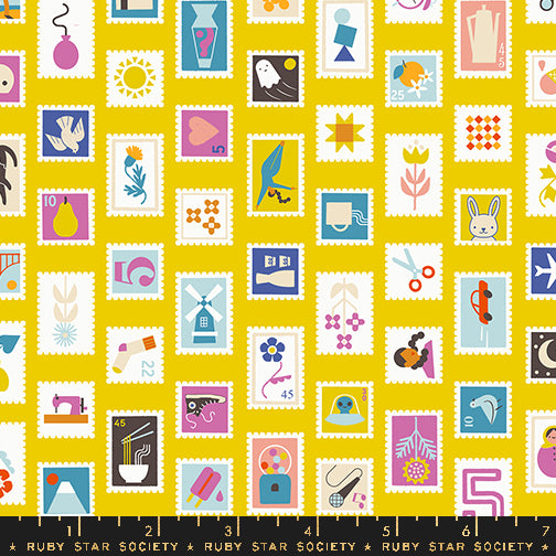 Salutations || Stampy Golden Hour || Cotton Quilting Fabric
