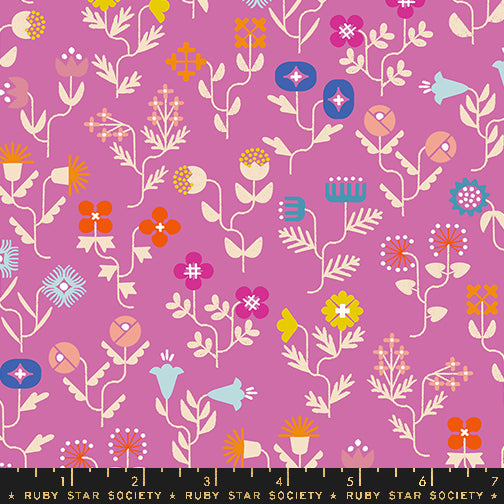 Salutations || Forget Me Not Heliotrope || Cotton Quilting Fabric