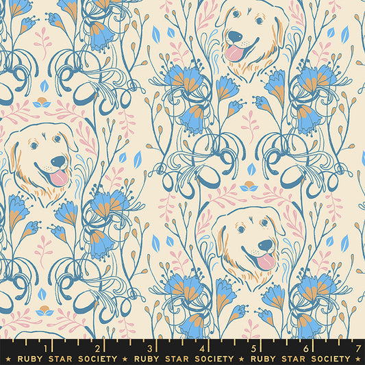 PREORDER DOG PARK || Golden Garden Shell || Cotton Quilting Fabric