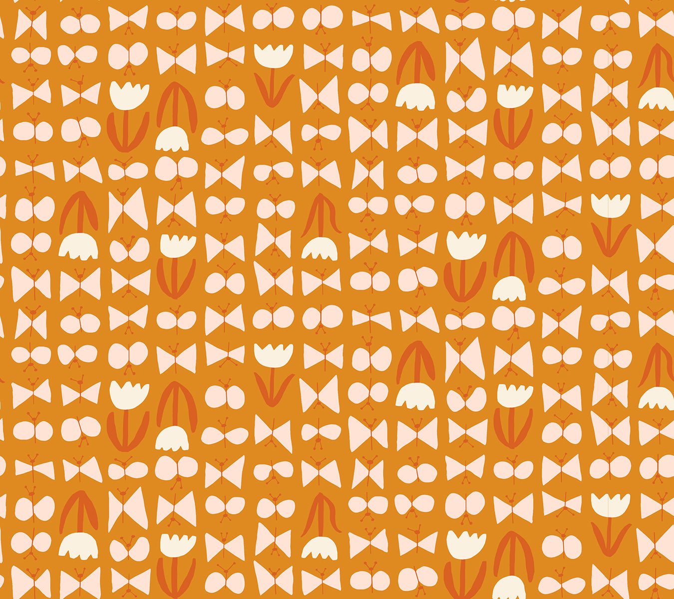 Bird Is the Word || Butterflies Turmeric || Cotton Quilting Fabric