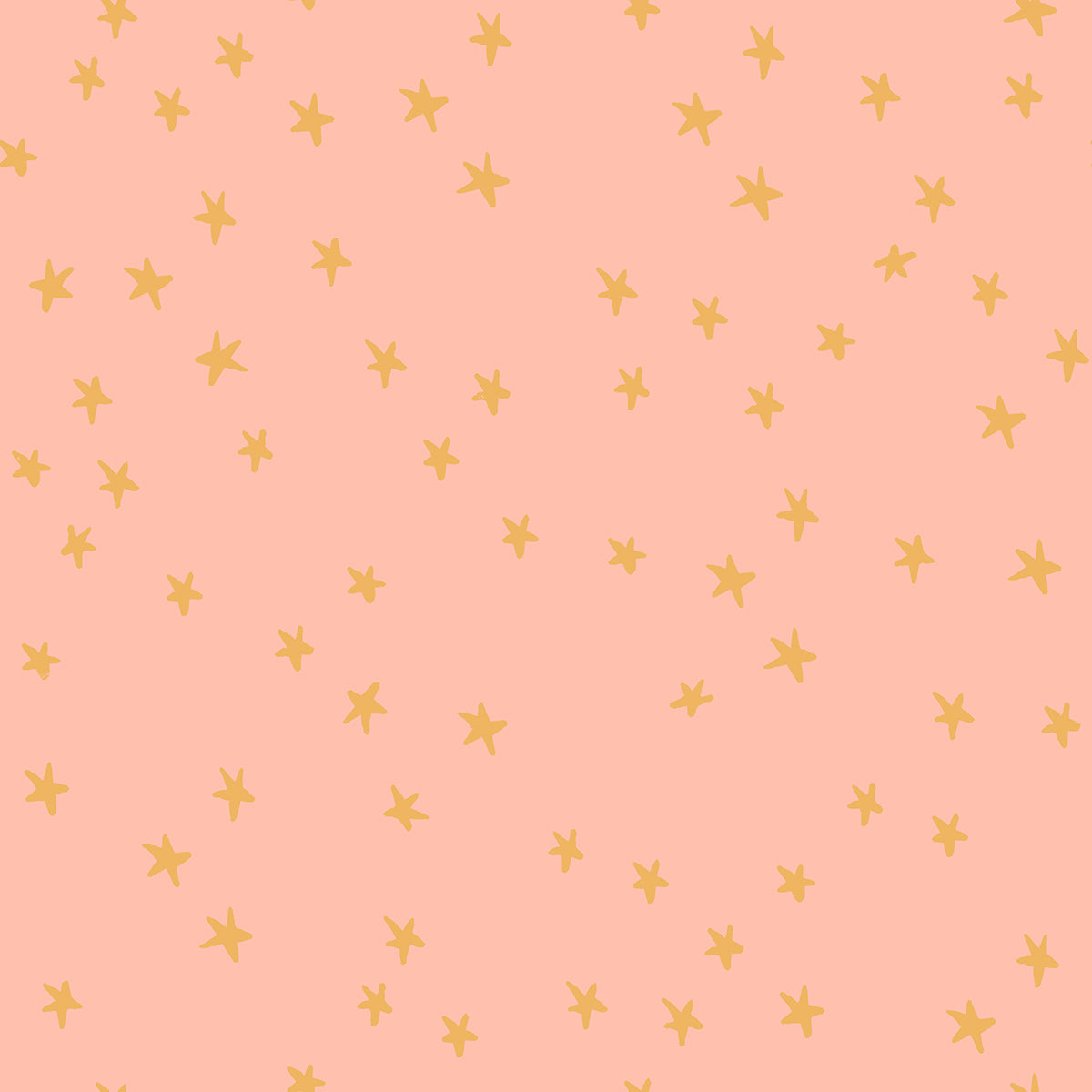 STARRY ’25 || Peach || Cotton Quilting Fabric